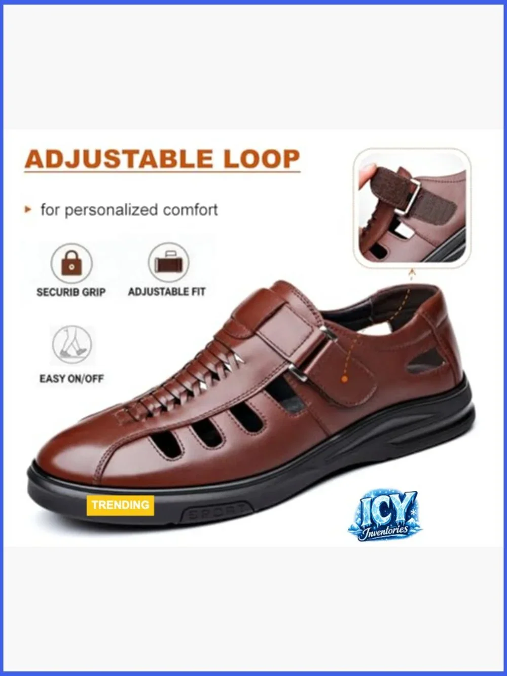 Men Synthetic Leather Breathable Fisherman Sandals for Business Dress Casual